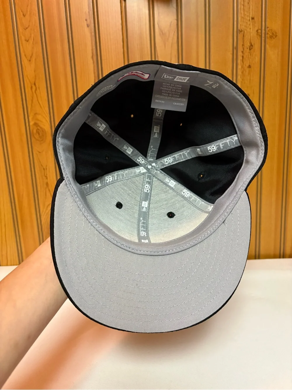 New Era Black 59FIFTY Fitted Cap with Gray Interior Tape